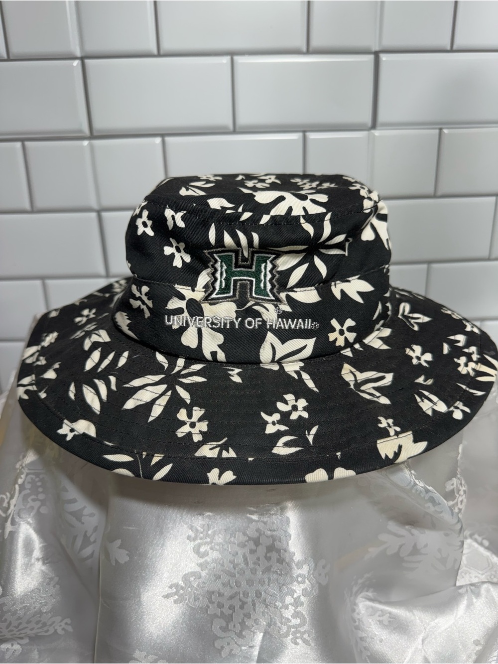 University or Hawaii Black Floral Bucket Hat